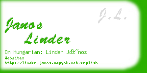 janos linder business card